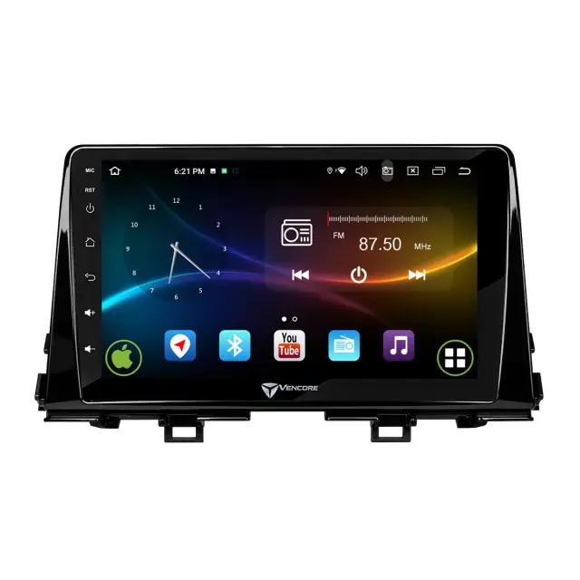 VenCore Οθόνη Multimedia Android 15 9" 9109A MTK6762 Octa-Core 2GB/32GB IPS με Πρόσοψη, CarPlay, Android Auto και Υποστήριξη Κάμερας Οπισθοπορείας AHD για Kia Picanto 2017-2021 – Μαύρη (3236-10007-0756B) 2