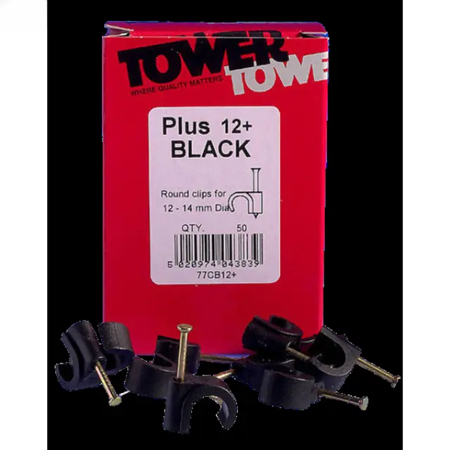 Cable clamps 12-14 (100pcs.) blacks Tower