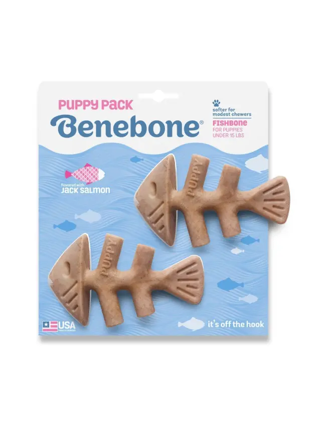 Benebone Fishbone Puppy 2Pack Mini 12cm 81005421033 Pet Supplies