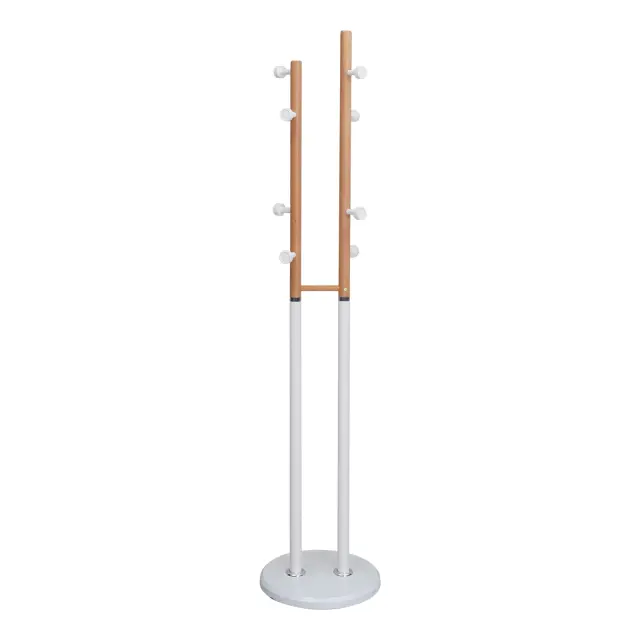 Καλόγερος NORDIC DUO Λευκό/Φυσικό Μέταλλο Φ37x170cm