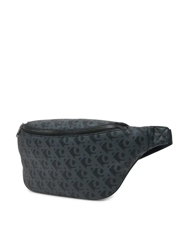 Calvin Klein Ανδρικό Τσαντάκι Μέσης All Over Print Texture Square Waistbag Μαύρο 2