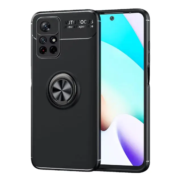 Θήκη Ancus AutoFocus Shock Proof με Ring Holder για Xiaomi Redmi Note 11T 5G Note 11s 5G Poco M4 Pro 5G Μαύρη