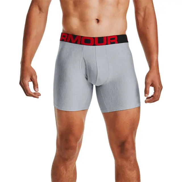 Under Armour Men's Tech 6inches 2 Pack Underwear Γκρι Σκούρο 1363619-011 (Under Armour) - Small