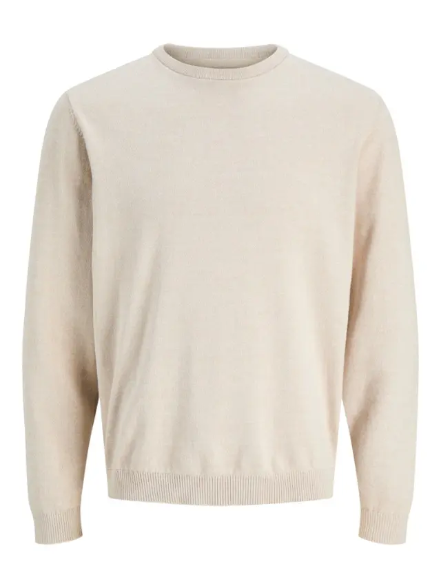 JJEBASIC KNIT CREW NECK NOOS - Moonbeam