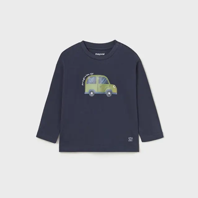 Baby 6 μηνών έως 4 ετών Μπλούζα διαδραστική oversize Better Cotton μπλε - 12M