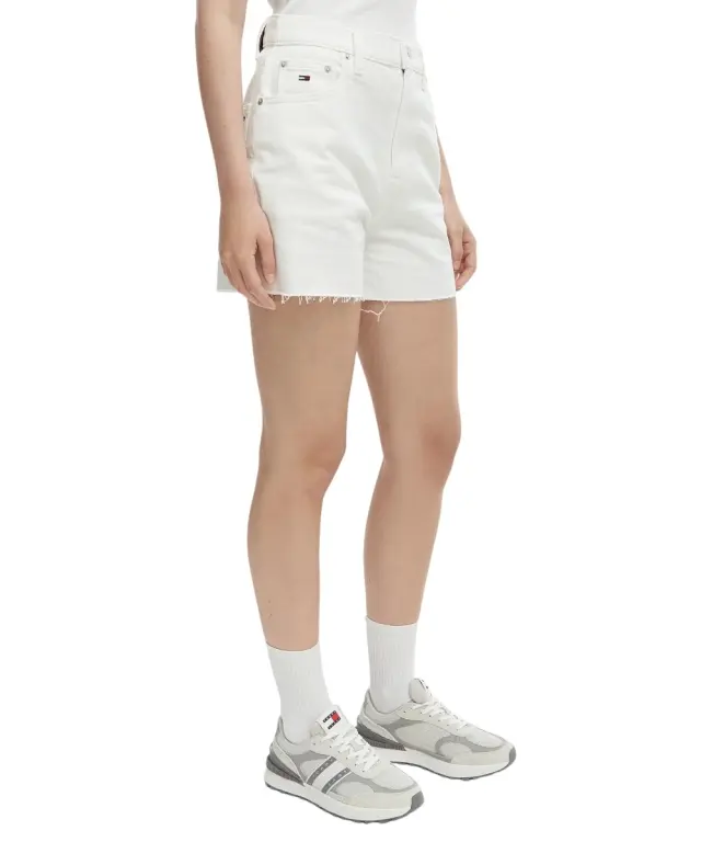 Tommy Hilfiger - Γυναικεία Βερμούδα Σορτς Mom Regular Fit DW0DW22695-1D0 Λευκό