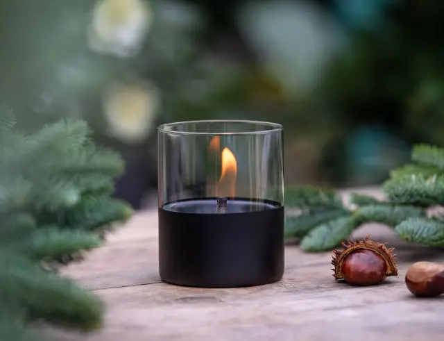 Επιτραπέζια Εστία Φωτιάς Lilly 10 Tenderflame με διάρκεια καύσης 9 - 10 ώρες, χωρητικότητα δεξαμενής 300ml και διαστάσεις 10x11.5cm - Black TF-200003