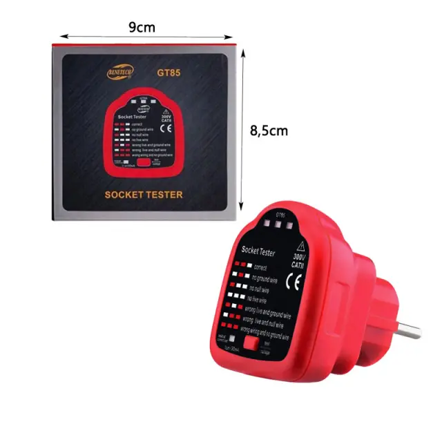 Benetech Δοκιμαστής Πρίζας Ρεύματος GT85 - Socket Tester 0194045 3