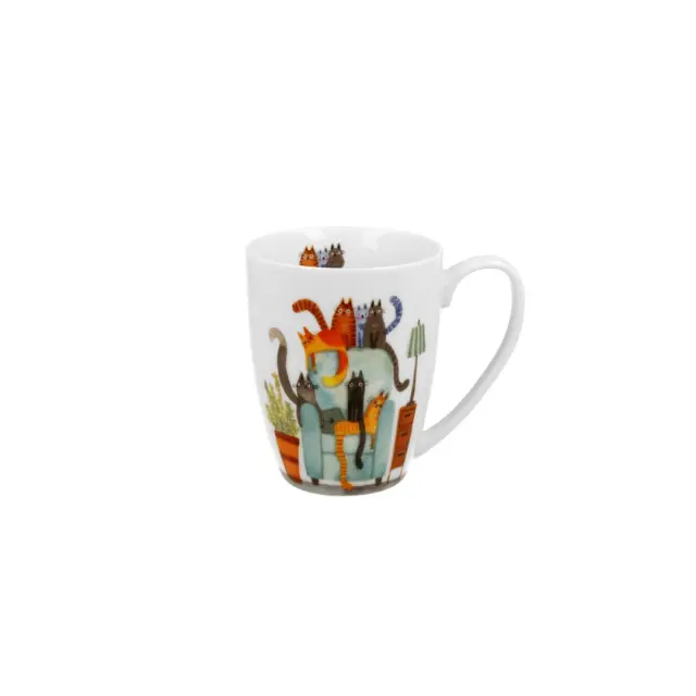 Duo gift Πορσελάνινη Κούπα (350ml): Γάτες Πολυθρονάτες 2