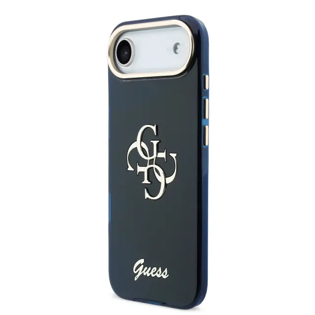 Guess IML 4G Script Metal Logo Case for iPhone Air Blue 2