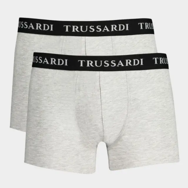 Trussardi Jeans- Ανδρικά Μποξεράκια 2Pack TRU2UTR02-16GREY Γκρι - 2XL