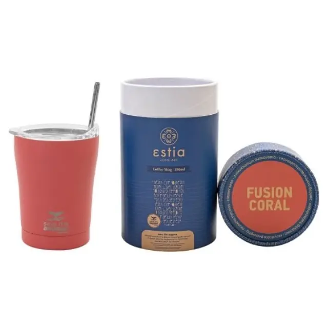 Estia Θερμός Coffee Mug Save The Aegean 350Ml Fusion Coral 2