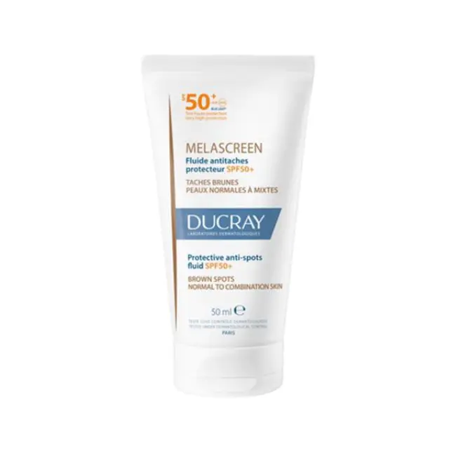 Ducray Melascreen Protective Anti-spot Fluid SPF50+ Light Cream Λεπτόρρευστη Αντηλιακή Κρέμα κατά των Κηλίδων για Κανονικό + Μικτό Δέρμα, 50ml