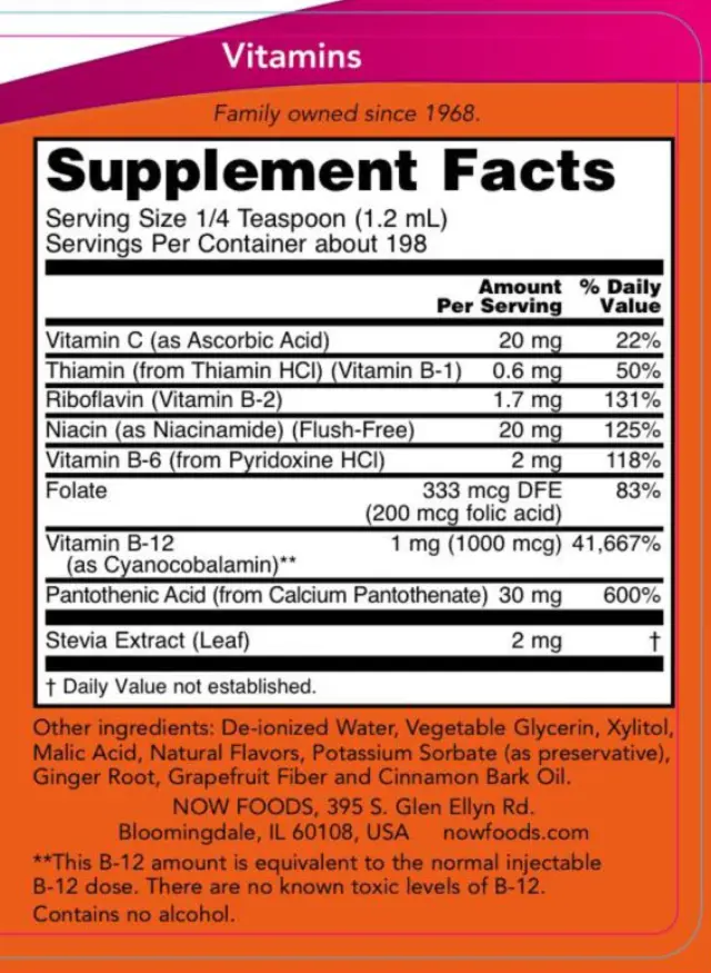 Now Foods Vitamin B-12 Complex Liquid 2