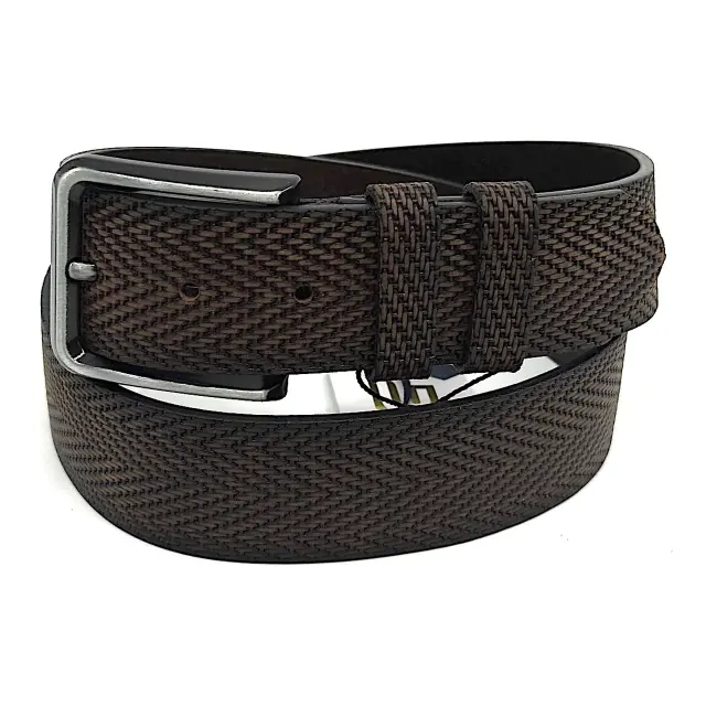 Καφέ Δερμάτινη Ζώνη Full Grain 4 cm