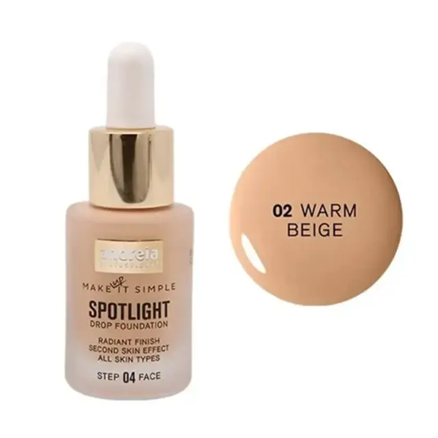 Andreia Spotlight Drop Foundation 14ml 02-Warm Beige