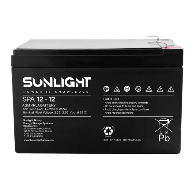 Sunlight Μολύβδου 12V.12A Alarm 01.009.0012