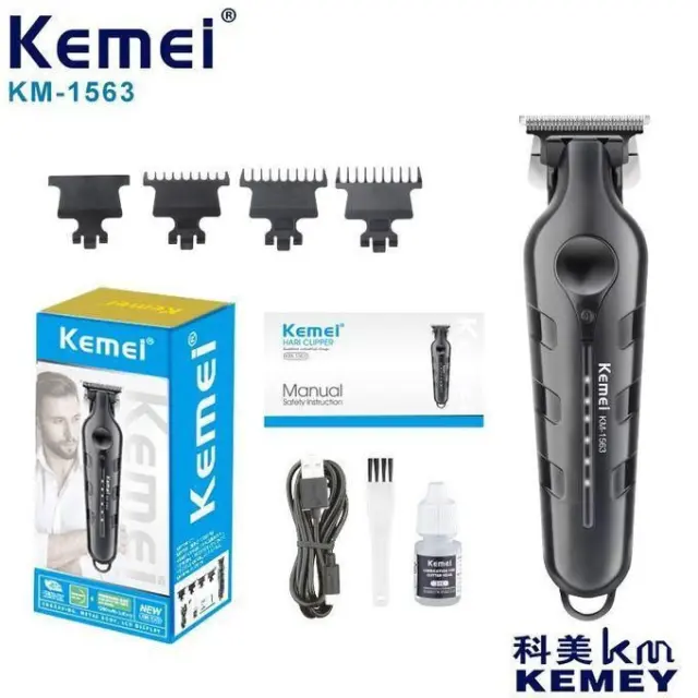 Kemei Επαναφορτιζόμενη Κουρευτική Μηχανή Μαύρη KM-1563 2