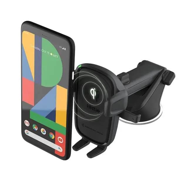 iOttie Easy One Touch Wirelesss 2 Dash + Windshield Car Charging Mount Black