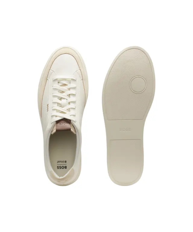 Hugo Boss - Ανδρικά Sneakers Kieran Tenn 50568536-122 Λευκό/Μπεζ 2