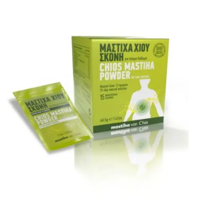 Chios Mastiha Powder Μαστίχα Χίου σε Σκόνη για Πόσιμο Διάλυμα 15 φακελάκια (40.5g) 2