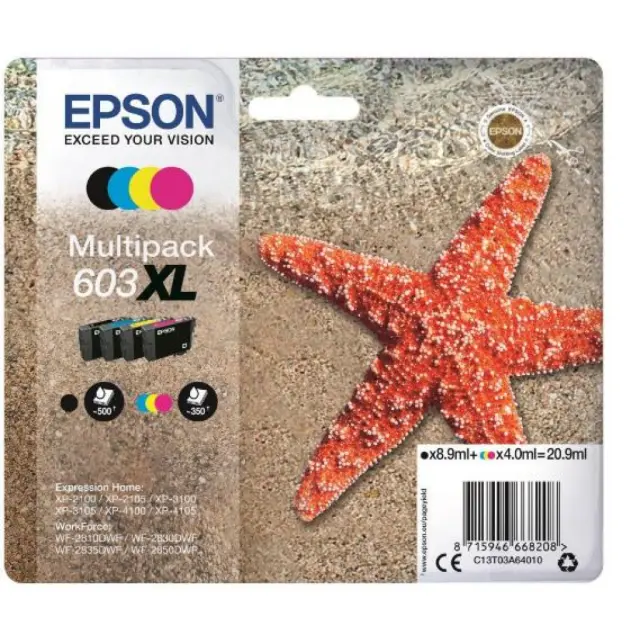 Epson Μελάνι Inkjet 603XL Multipack (C13T03A64010) (EPST03A640)