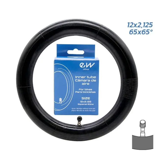 eWHEEL 12X2.125 ΑΕΡΟΘΑΛΑΜΟΣ ΓΙΑ ΗΛΕΚΤΡΙΚΑ ΠΟΔΗΛΑΤΑ ΒΑΛΒΙΔΑ ΛΟΞΗ (65×65º) CMM245