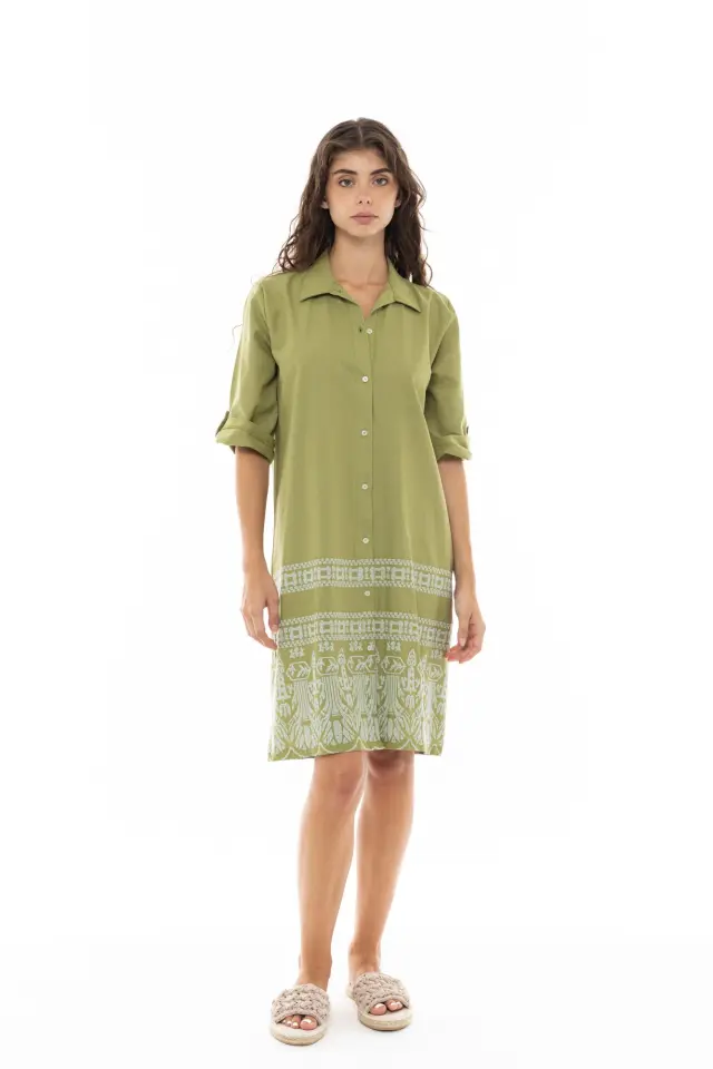 B326 - Type - BEACHWEAR EMBROIDERY GREEN