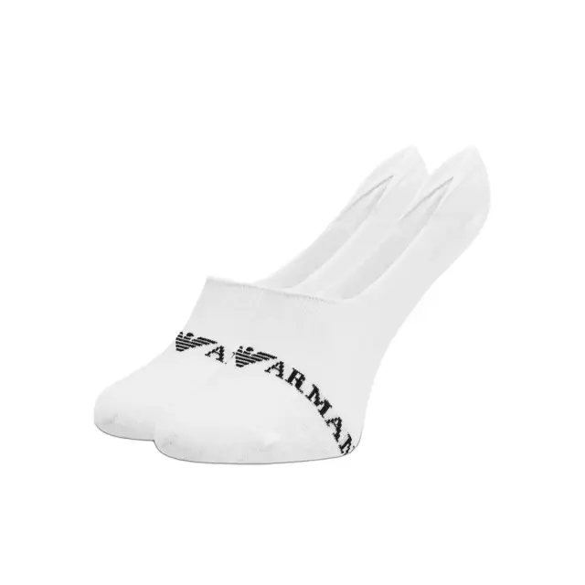 Emporio Armani Ανδρικές Κάλτσες Σουμπά Full Logo - 3 Ζεύγη, Χρώμα Λευκό-Λευκό-Λευκό 2