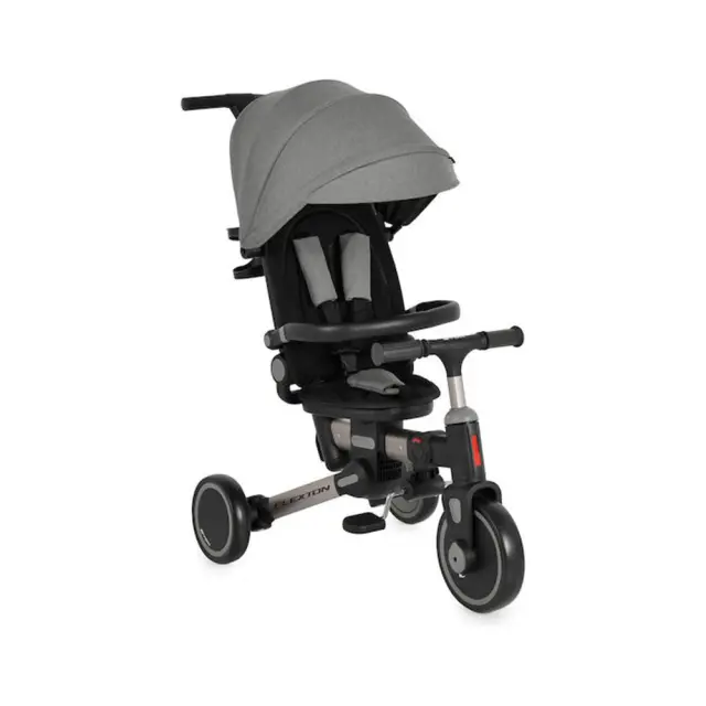 Byox Flexton Grey Τρίκυκλο Ποδήλατο 6 σε 1 με Γονική Λαβή 6-36m έως 15kg 3800146232085