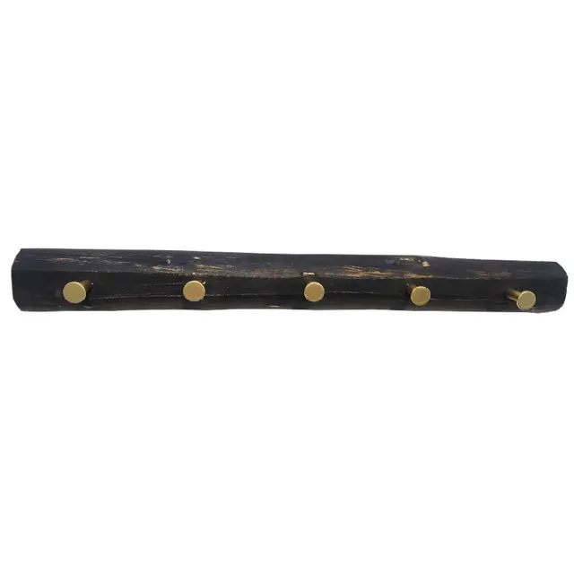 Κρεμάστρα ξύλινη μαύρη 5 θέσεων 65x7x7cm Espiel REF118