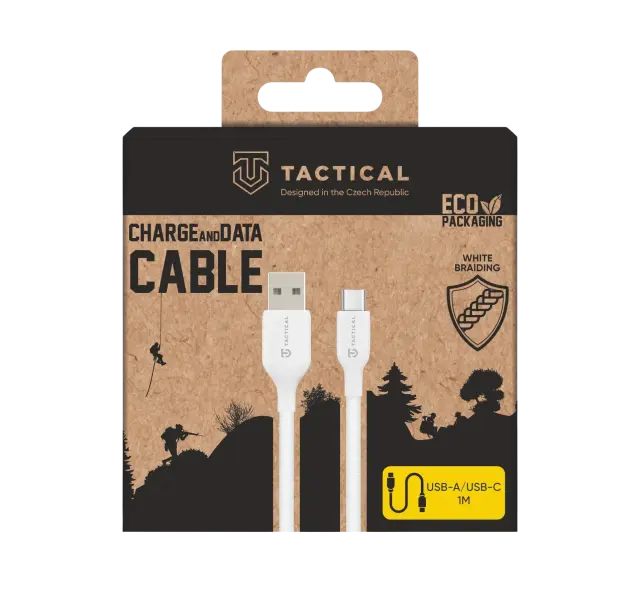 Tactical Stitch Thread Cable USB-A/USB-C 1m White 2