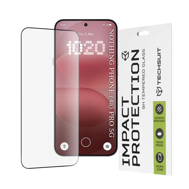 Techsuit - 111D Full Cover / Full Glue Glass - Nothing Phone (4a) Pro - Black