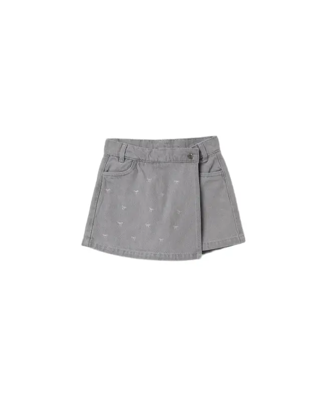 Zippy παιδικό τζιν skort με φιογκάκια για κορίτσι ZKGAP0402_26056-1