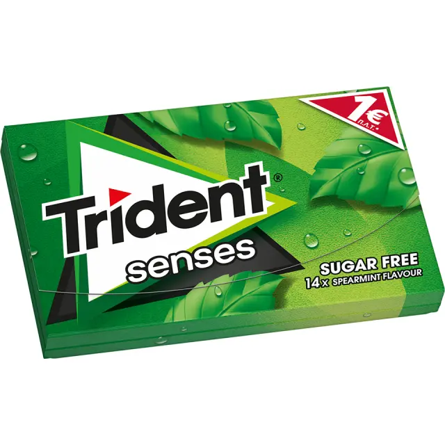 Trident Senses Δυόσμος Χωρίς Ζάχαρη 27gr Συσκ. 12 τμχ