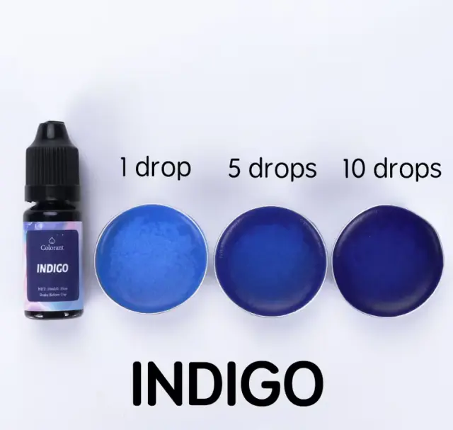 Χρώμα υγρό για κερί, Indigo, 10ml