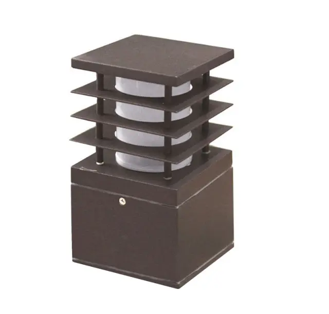 ΚΟΛΩΝΑ ΑΛΟΥΜ ΤΕΤΡΑΓΩΝΗ ΜΕ ΣΚΙΑΣ D110X110 h20cm Ε27 ΣΚΟΥΡΙΑ