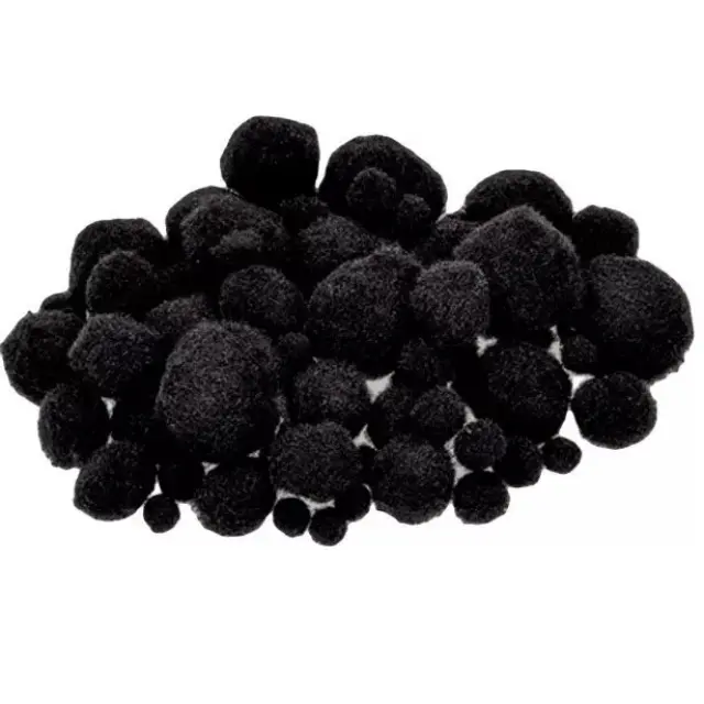 Efco Πον Πον Σετ Συνθετικά Ø7-10-15-20-25mm, Black - 75τεμ