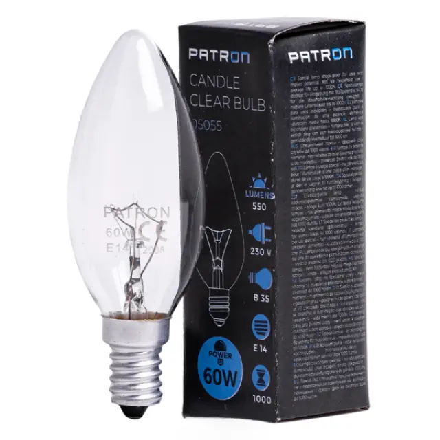 Incandescent Bulb E14 60W B35 230V CL