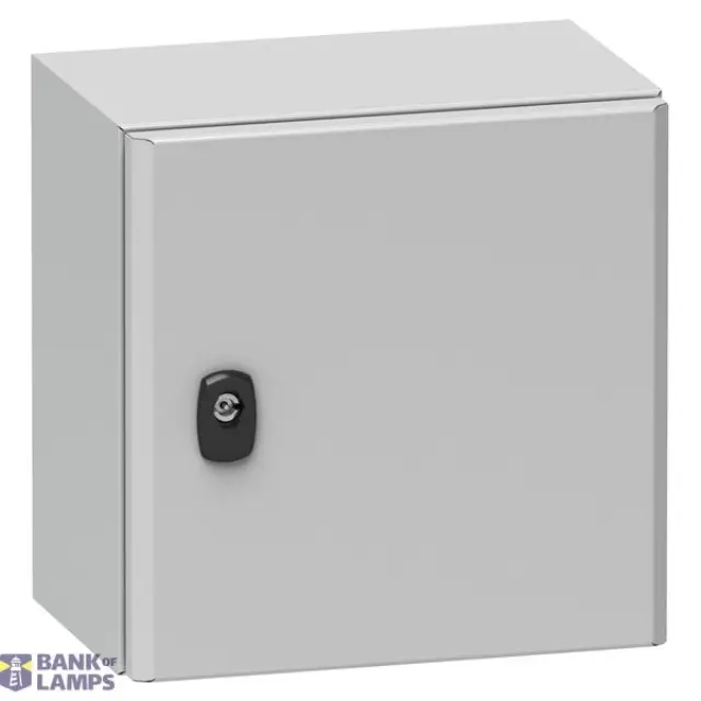 Spacial S3D plain door with mount.plate. H300xW300xD150 IP66 IK10 RAL7035.