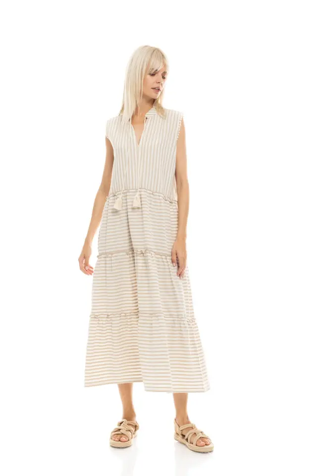 Beachwear Stripe Sand B435 Skin Pink Label