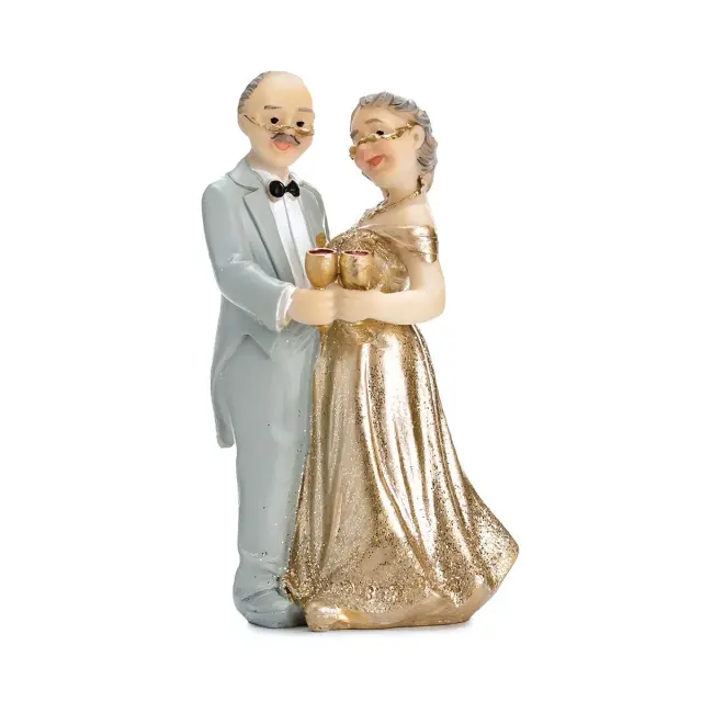 PartyDeco Cake Topper - Χρυσή Επέτειος -