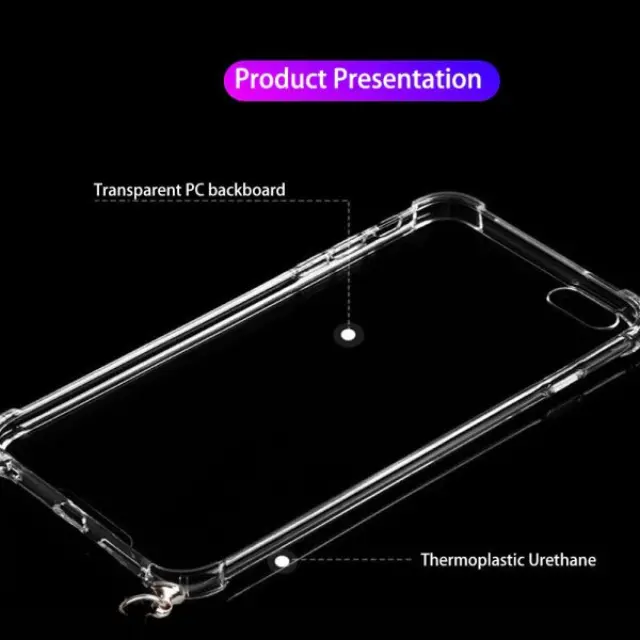 Θήκη Σιλικόνης με Κορδόνι Sonique Armor Clear Xiaomi Redmi Note 15 Pro 5G Μπλε Γκρι 2