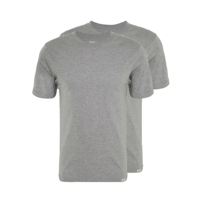 Pepe Jeans Ανδρικό Φανελάκι Rocco Crew Neck Tee - Διπλό Πακέτο, Χρώμα Grey Marl - M