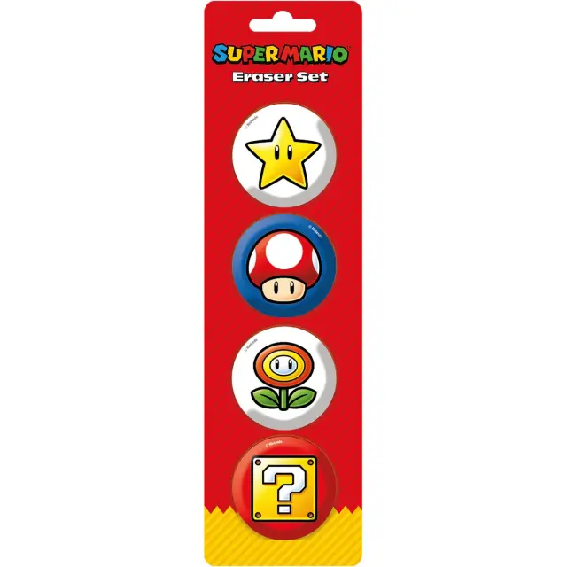 Σετ σβήστρες NINTENDO - Super Mario - Eraser Set -SR74710
