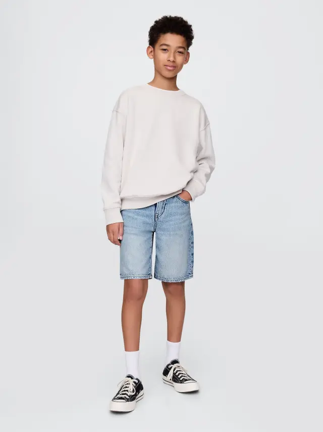 Παιδικό UltraSoft '90s Loose Denim Σορτς Medium wash