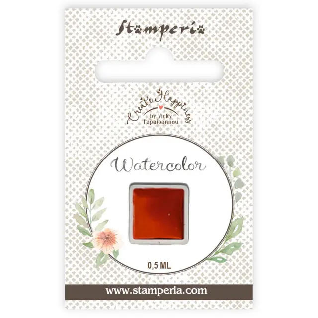Παστίλια ακουαρέλας 0,5ml Stamperia, Red 2