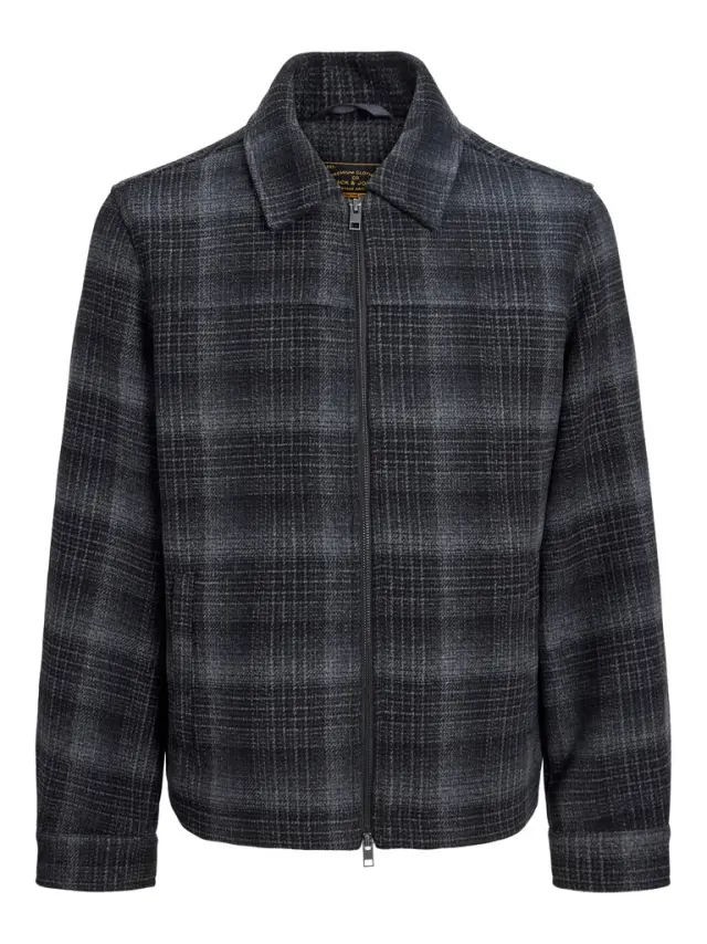 JPRBLAWARNER WOOL BLEND JACKET Dark Grey Melange