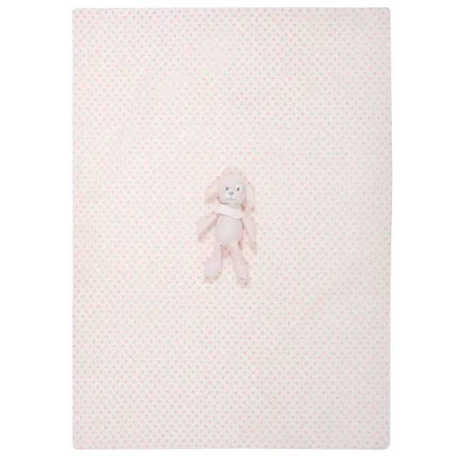 Κουβέρτα Αγκαλιάς 75x100 Με Παιχνίδι Essential Greenwich Polo Club 8857 White-Pink 100% βαμβακερό 2