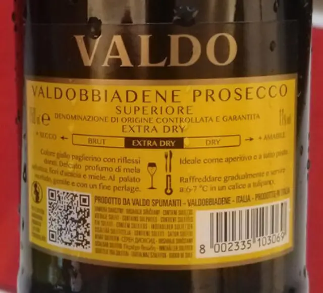 PROSECCO VALDO MARCA ORO DOCG 750ml 2